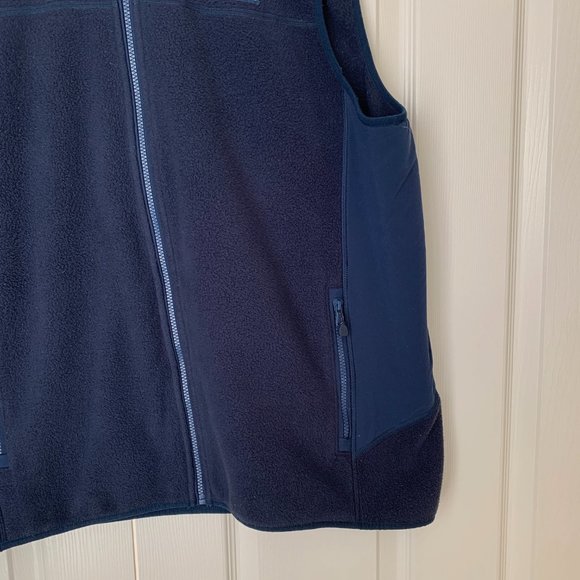 VINEYARD VINES Men s Fleece Full Zip Vest Navy Pockets - Picture 3 of 10